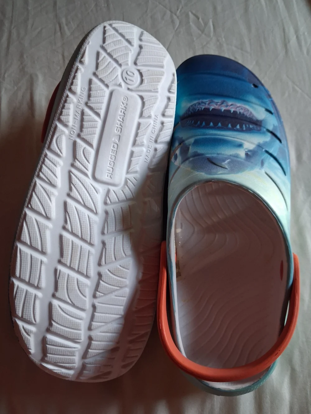 Men's Shark-Print Clog Sandals Size 10 & 11 Available NWOT